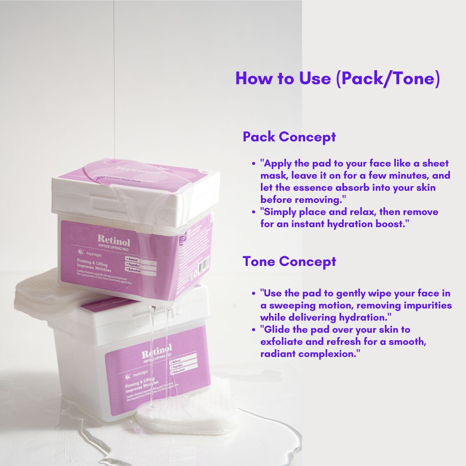 OATTBE Retinol Peptide Lifting Pad (120 Pads)