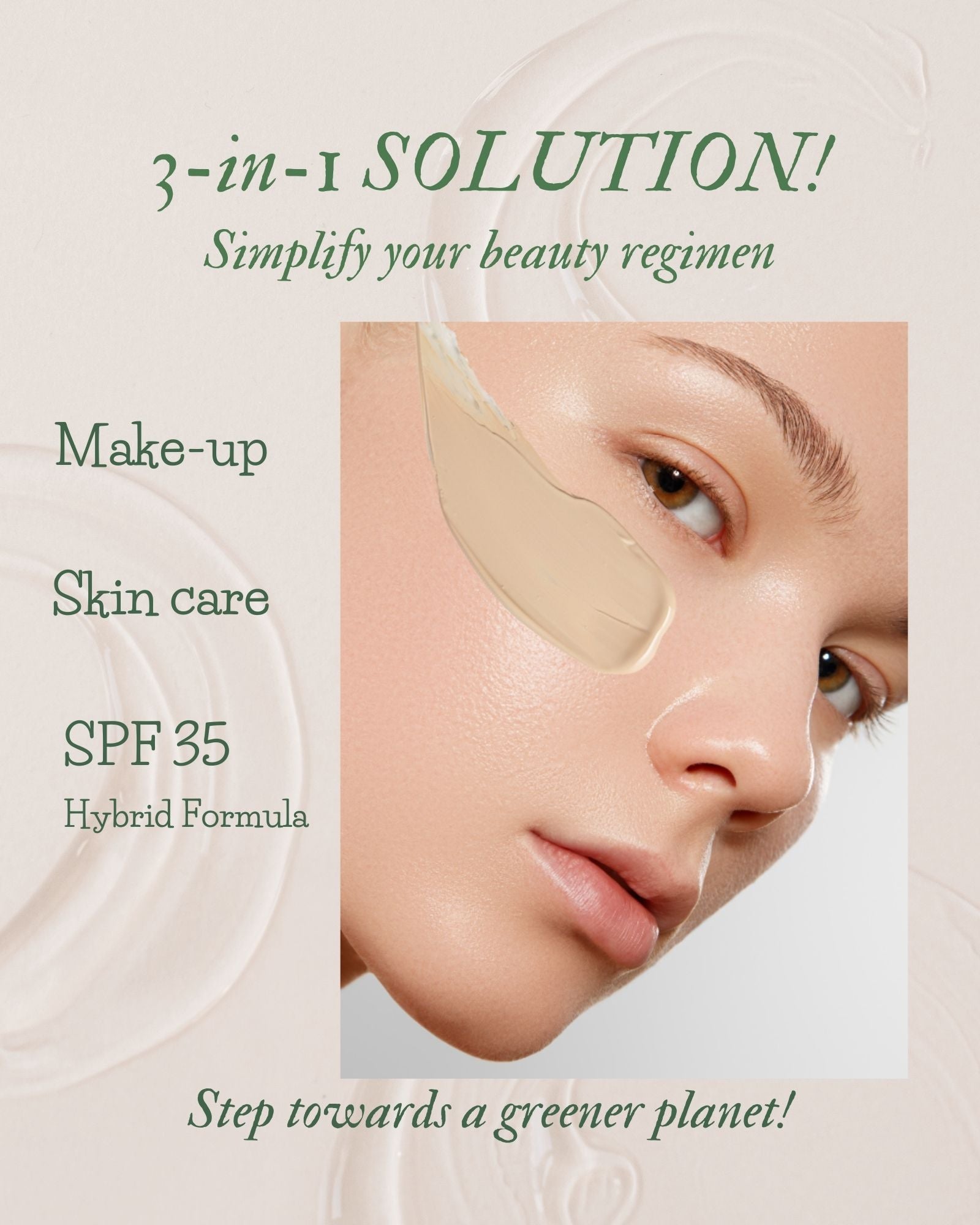 A fusion of CC and BB cream promises the convenience of a single foundation cream for a picture-perfect look.